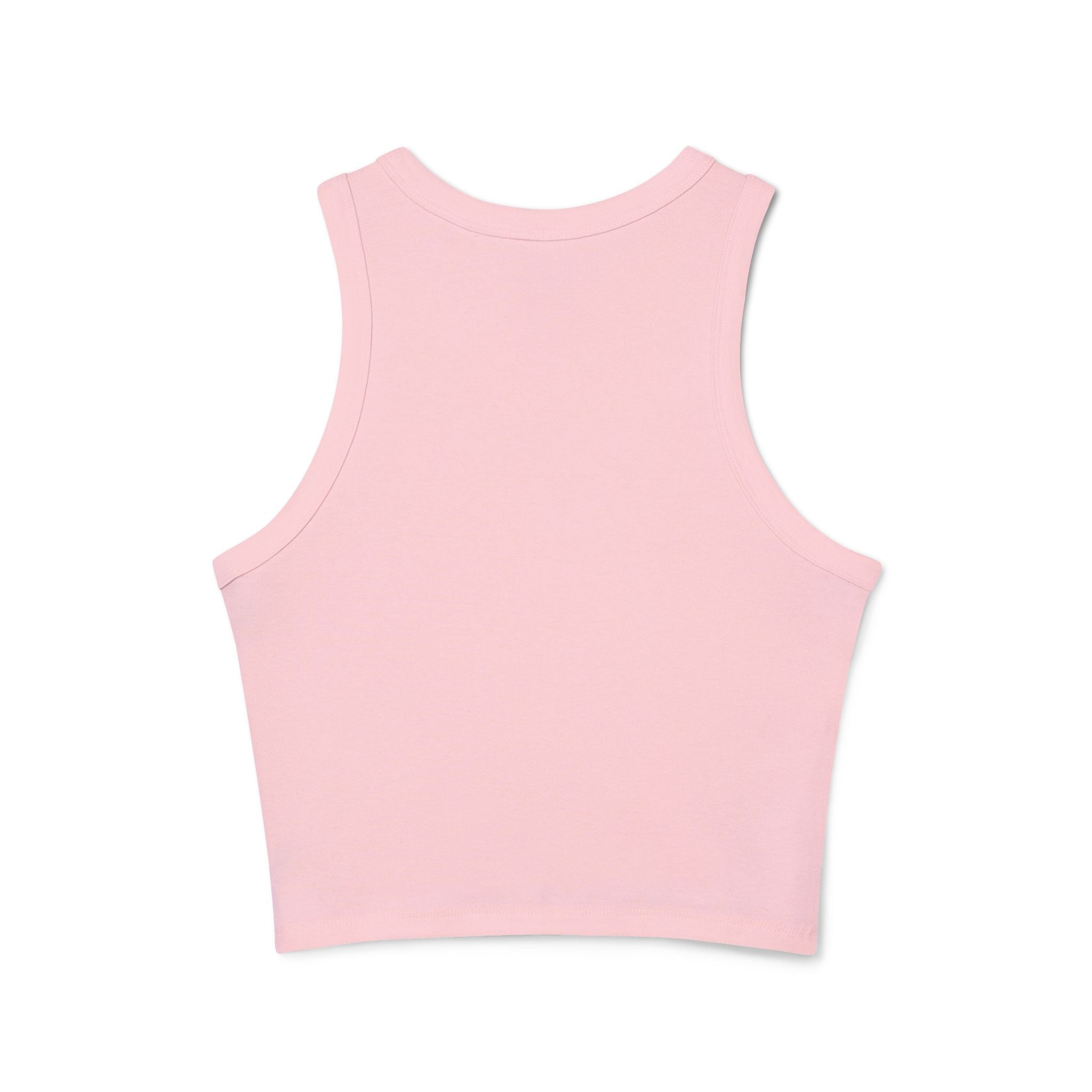 World Dominatrix Club Racer Tank Top — Edgy Goth Crop Tank for Women