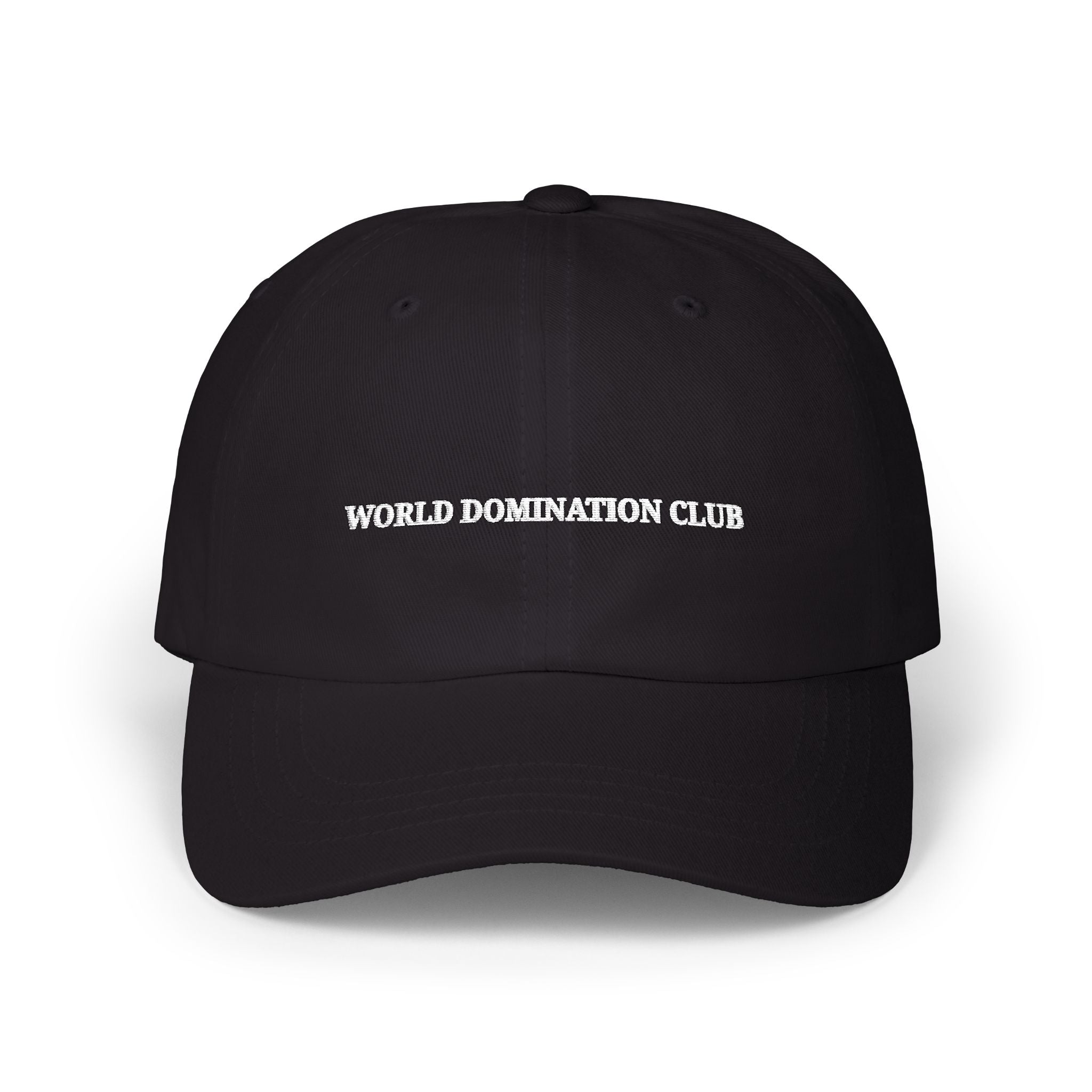 Dad Cap — "World Domination Club" Embroidered Baseball Hat