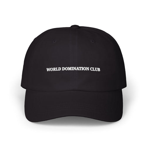 Dad Cap — "World Domination Club" Embroidered Baseball Hat