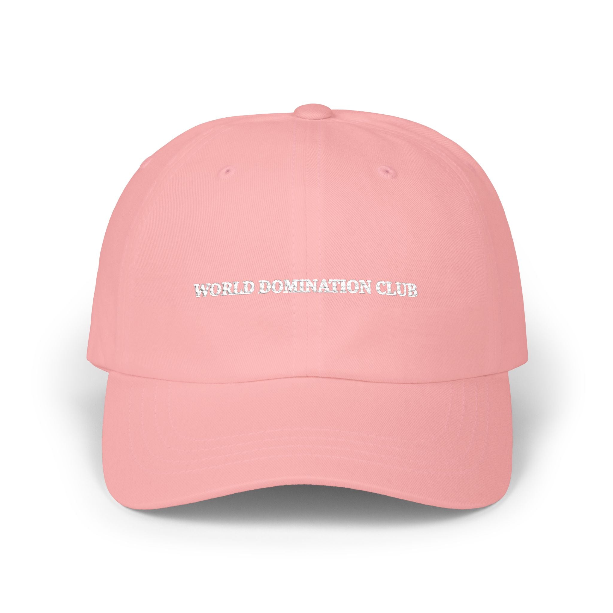Dad Cap — "World Domination Club" Embroidered Baseball Hat