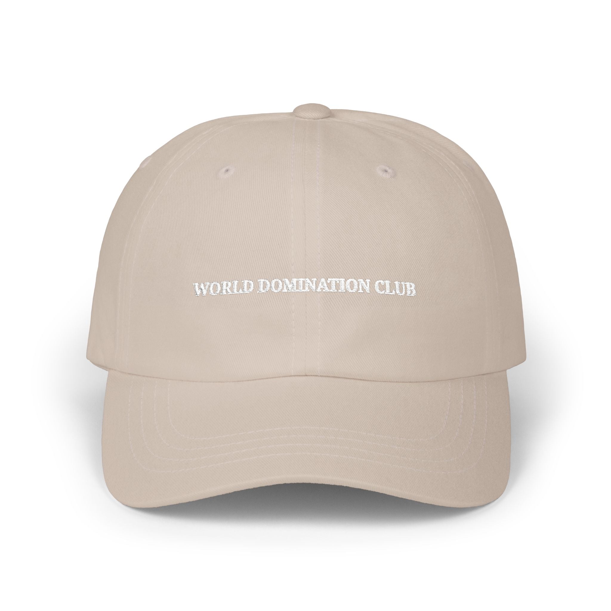 Dad Cap — "World Domination Club" Embroidered Baseball Hat