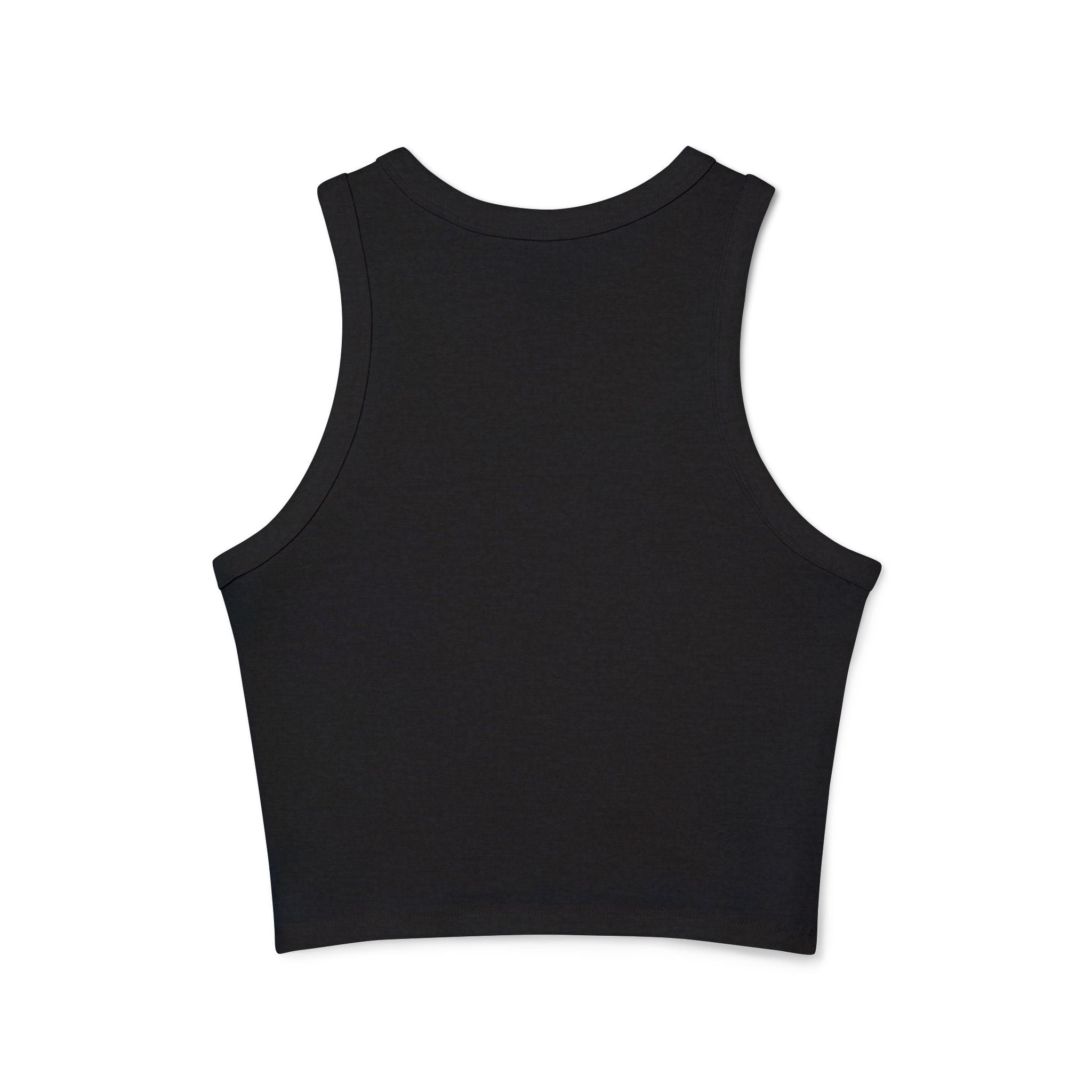World Dominatrix Club Racer Tank Top — Edgy Goth Crop Tank for Women
